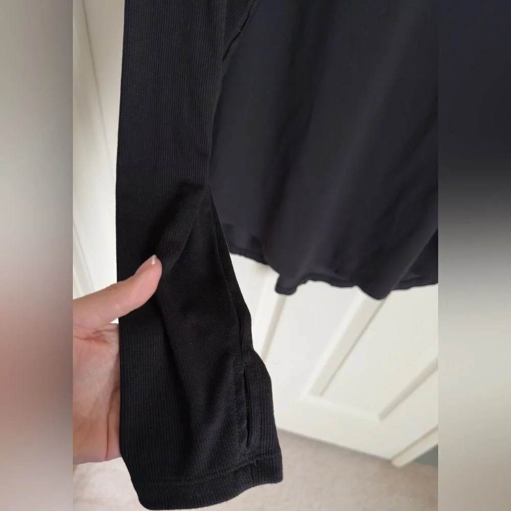 Joy Lab Black Trendy Thumb Hole Sleeve‎ Stretchy Tunic top XXL - Picture 7 of 11